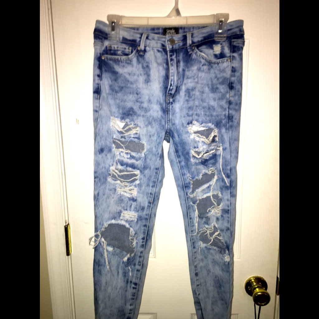 Simple Society Skinny Destroyed Jeans Simple Society Skinny Destroyed Jeans